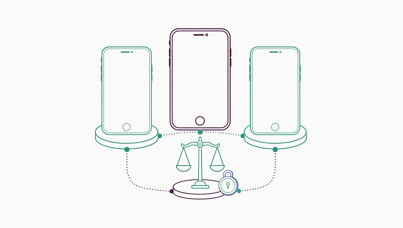 Illustration: three prototype screens weighed on a scale, with a locked coin